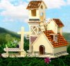Конструктор деревянный 3D "Домик с башней"