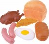 Игровой набор для детей "Продукты" (хлеб,батон,круассан,плюшка,яичница,курица)