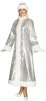 Новогодний костюм Снегурочки (макси) - серебро